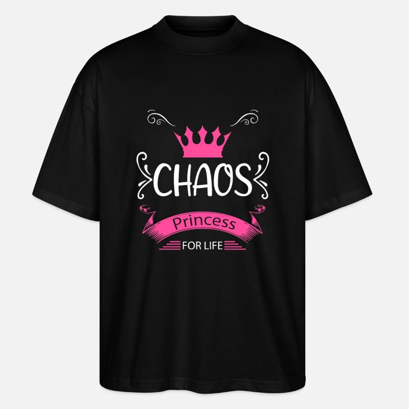 Chaosprinzessin auf Lebenszeit - Stanley/Stella Oversized Unisex Bio T-Shirt Blaster 2.0 - Schwarz