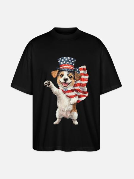 Hund - Stanley/Stella Oversized Unisex Bio T-Shirt Blaster 2.0 - Schwarz