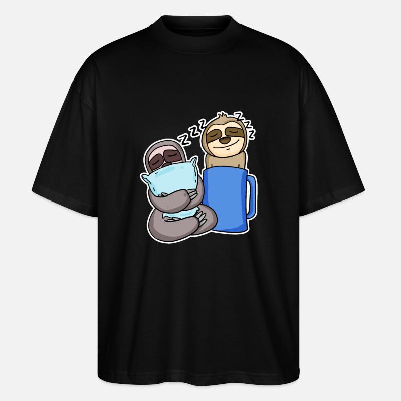 Faultiere - Stanley/Stella Oversized Unisex Bio T-Shirt Blaster 2.0 - Schwarz
