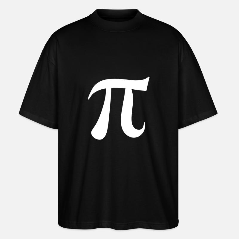 Pi Zeichen weiß Symbol - Stanley/Stella Oversized Unisex Bio T-Shirt Blaster 2.0 - Schwarz