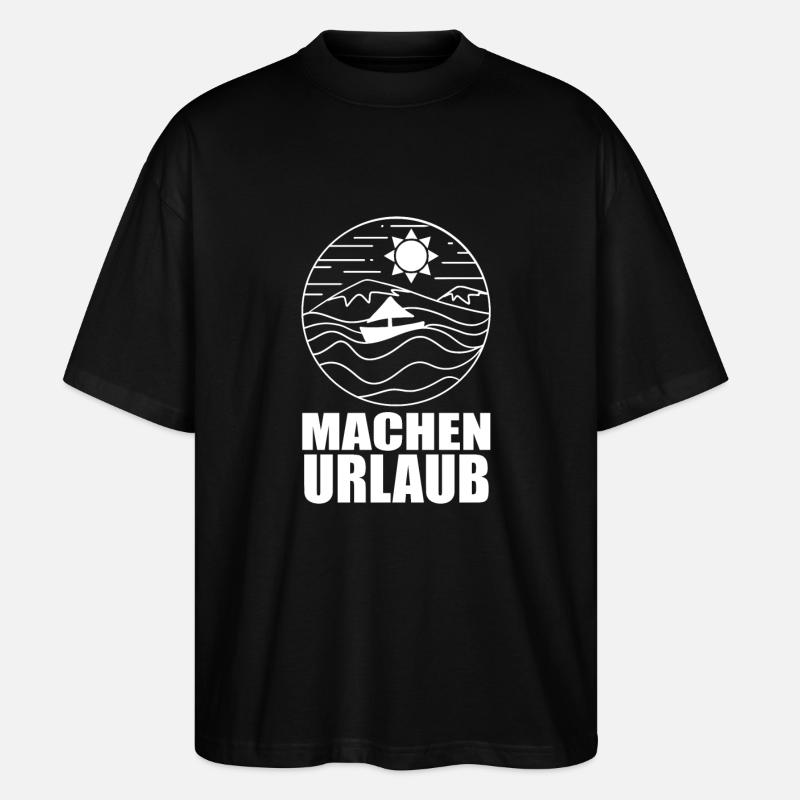 Urlaub machen - Stanley/Stella Oversized Unisex Bio T-Shirt Blaster 2.0 - Schwarz
