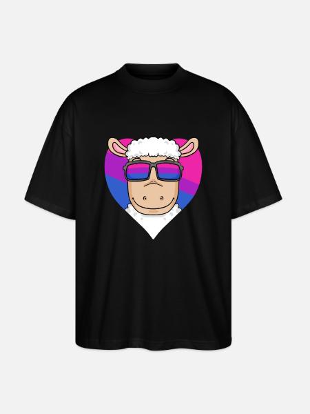 Bisexual Sheep Gift - Stanley/Stella Oversized Unisex Organic T-shirt Blaster 2.0 - black