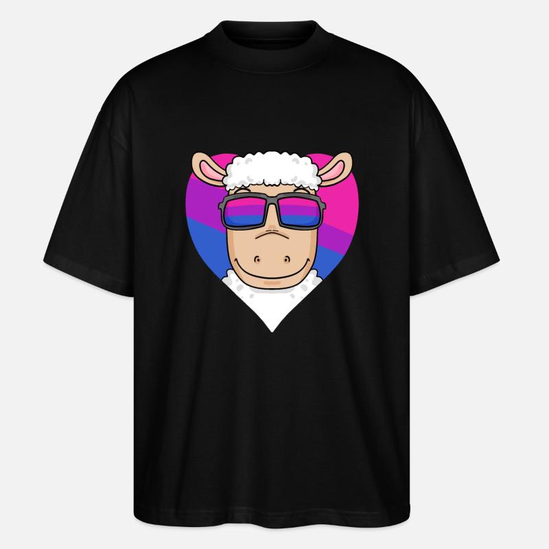 Bisexual Sheep Gift - Stanley/Stella Oversized Unisex Organic T-shirt Blaster 2.0 - black