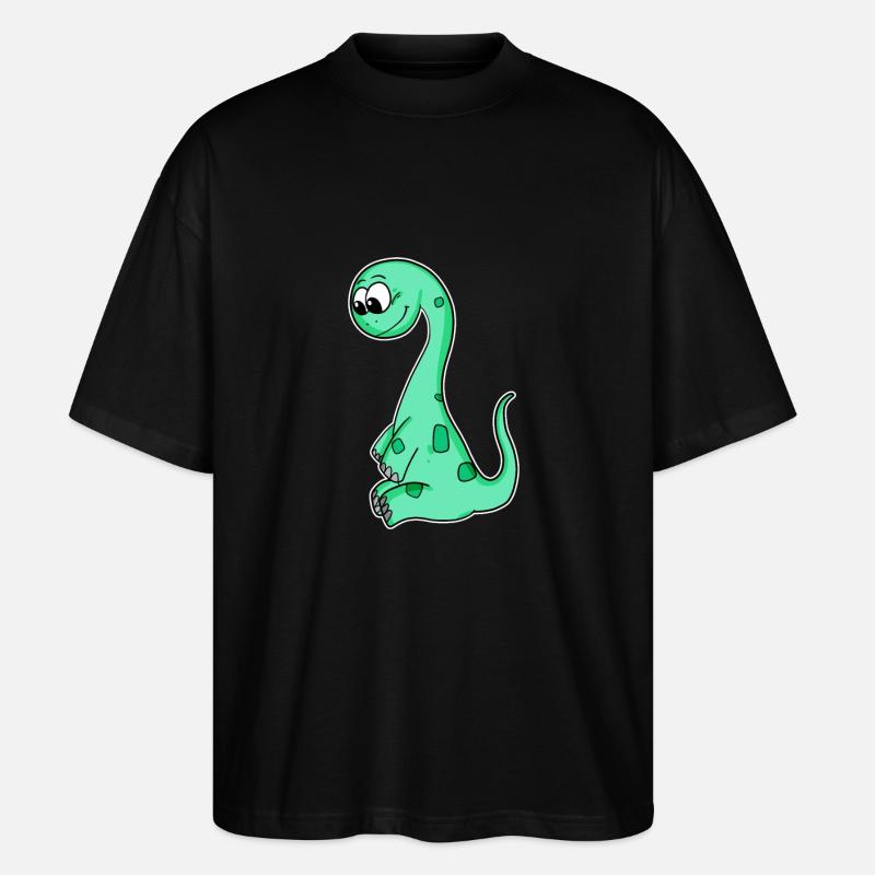 Motif de dinosaure - T-shirt bio Blaster 2.0 coupe oversize Stanley/Stella Unisexe - noir