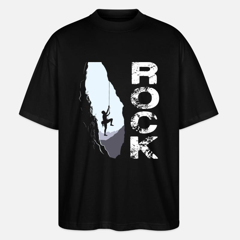 Rock Climbing - Stanley/Stella Oversized Unisex Bio T-Shirt Blaster 2.0 - Schwarz