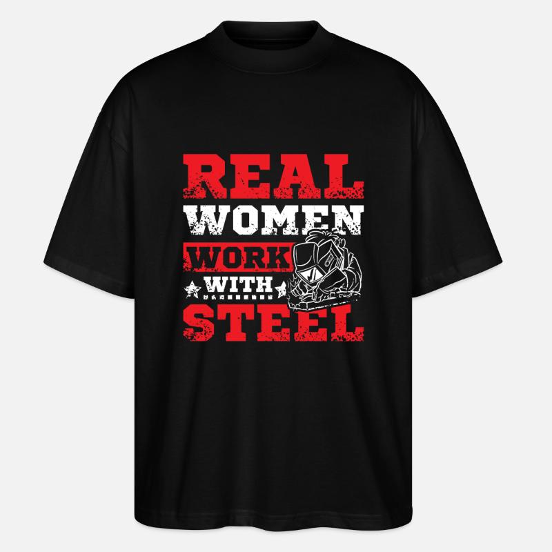 femmes soudeuses - T-shirt bio Blaster 2.0 coupe oversize Stanley/Stella Unisexe - noir