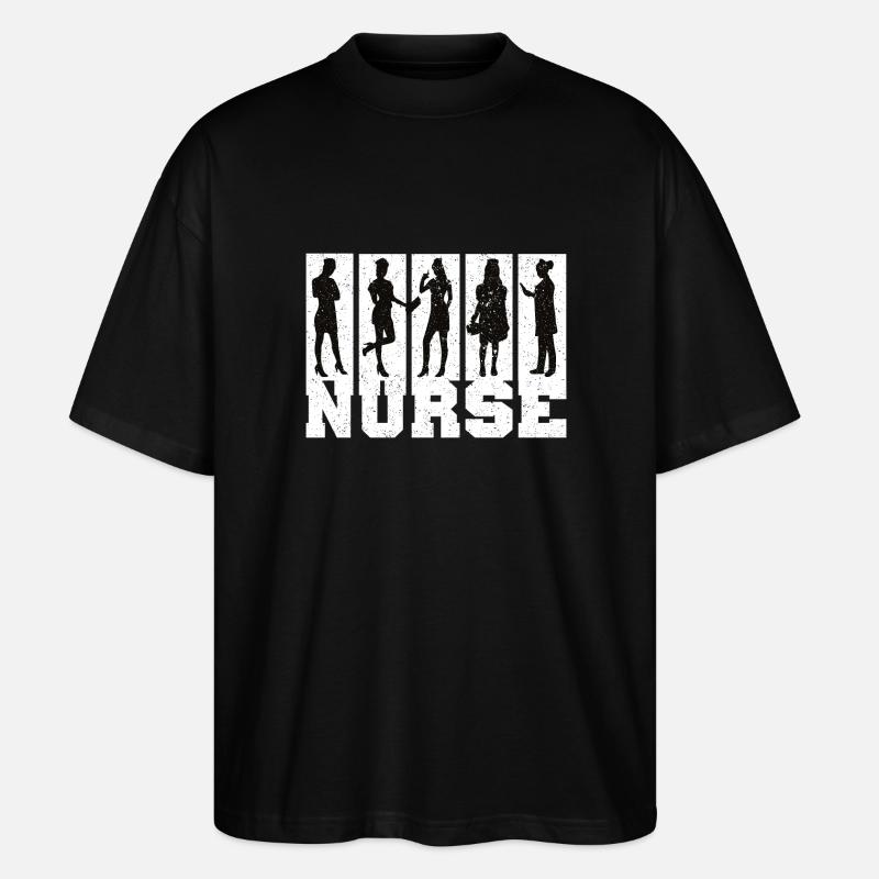 Infirmière Infirmière Dire Déclaration Profession - T-shirt bio Blaster 2.0 coupe oversize Stanley/Stella Unisexe - noir