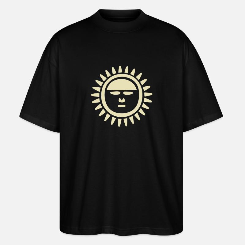 Abstrait Soleil Soleil Art abstrait - T-shirt bio Blaster 2.0 coupe oversize Stanley/Stella Unisexe - noir
