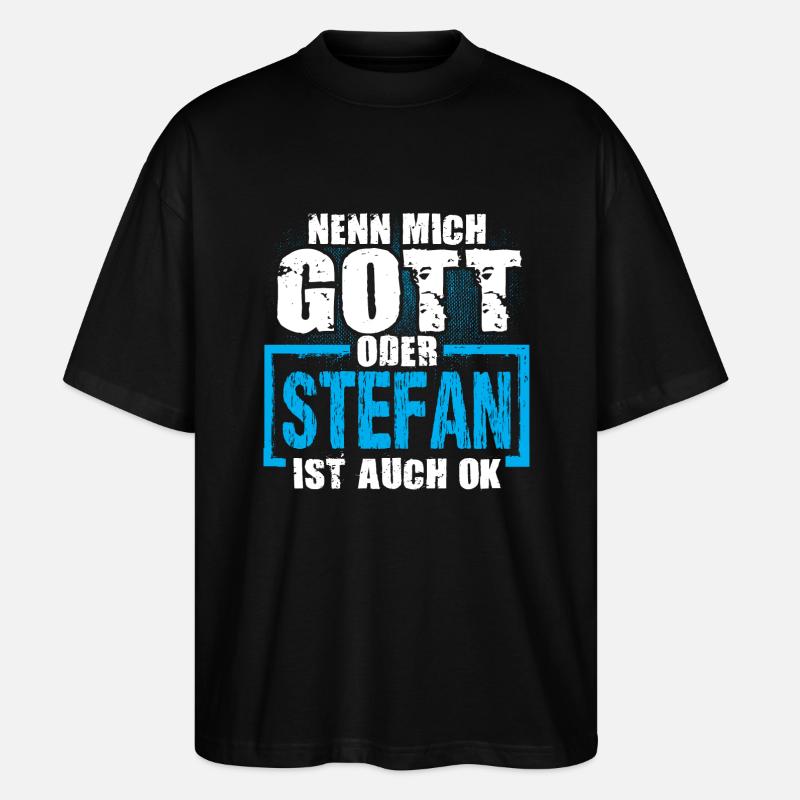 STEFAN - ok - Stanley/Stella Oversized Unisex Bio T-Shirt Blaster 2.0 - Schwarz