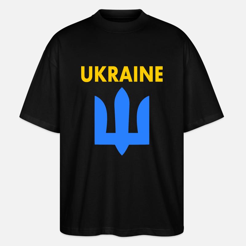 Ukraine - Stanley/Stella Oversized Unisex Bio T-Shirt Blaster 2.0 - Schwarz