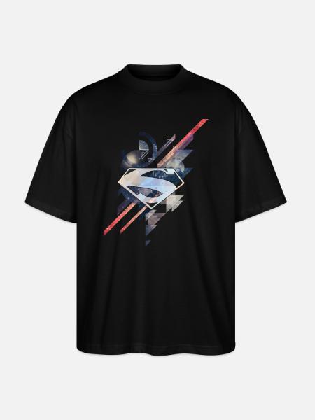 Superman Logo Galaxy - Stanley/Stella Oversized Unisex Organic T-shirt Blaster 2.0 - black