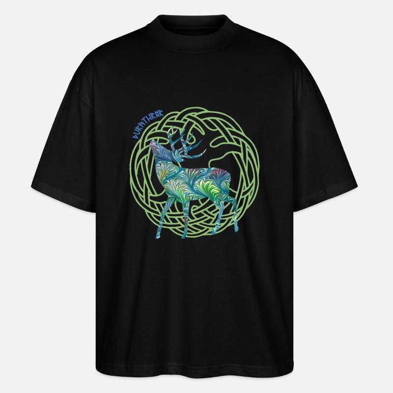 hirsch durathror e 115 - Stanley/Stella Oversized Unisex Bio T-Shirt Blaster 2.0 - Schwarz