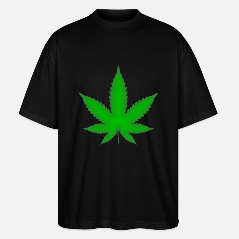 Marijuana Blatt - Stanley/Stella Oversized Unisex Bio T-Shirt Blaster 2.0 - Schwarz