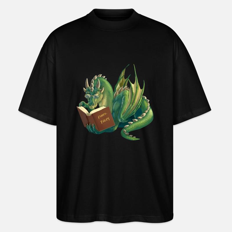 Märchendrache - Stanley/Stella Oversized Unisex Bio T-Shirt Blaster 2.0 - Schwarz