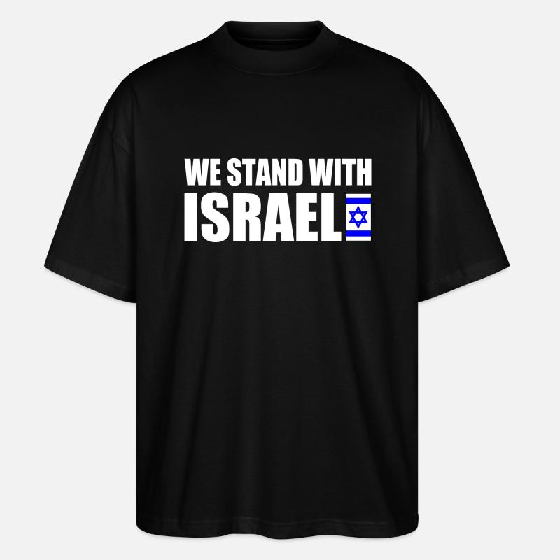 We stand with israel - Stanley/Stella Oversized Unisex Bio T-Shirt Blaster 2.0 - Schwarz