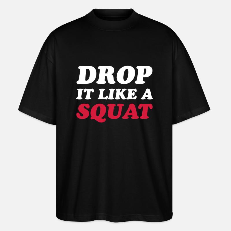 Squat - Stanley/Stella Oversized Unisex Bio T-Shirt Blaster 2.0 - Schwarz