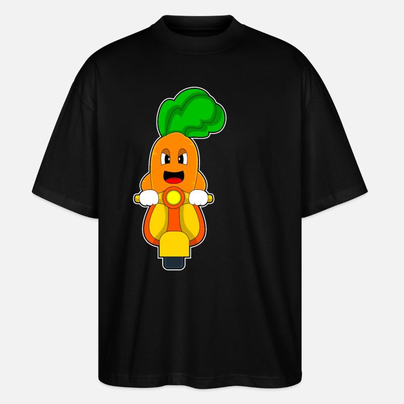 Carrot Scooter - Stanley/Stella Oversized Unisex Organic T-shirt Blaster 2.0 - black