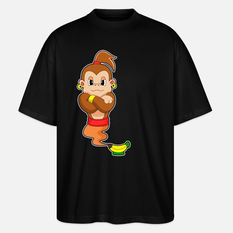 Monkey Genie - Stanley/Stella Oversized Unisex Organic T-shirt Blaster 2.0 - black