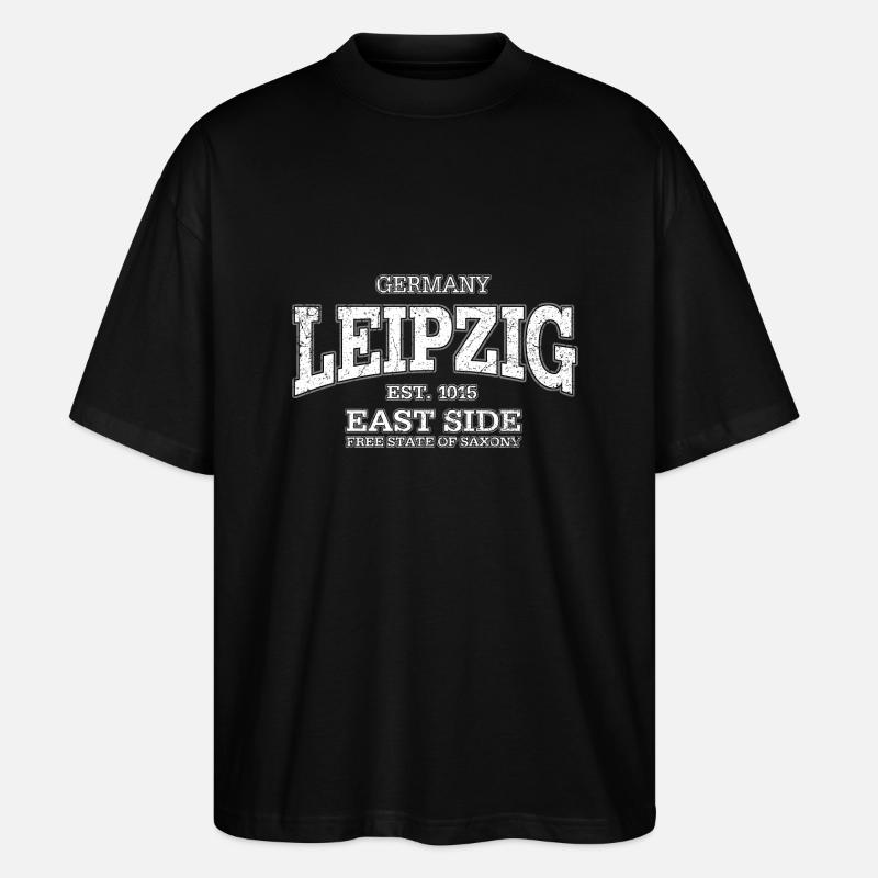 Leipzig (white oldstyle) - Stanley/Stella Oversized Unisex Bio T-Shirt Blaster 2.0 - Schwarz