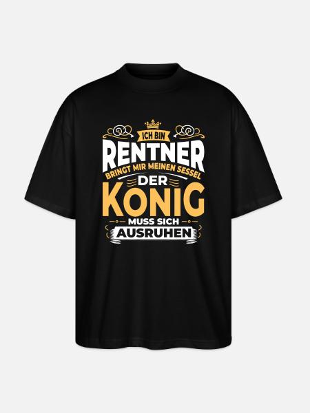 Rentner-König: Thronzeit! - Stanley/Stella Oversized Unisex Bio T-Shirt Blaster 2.0 - Schwarz
