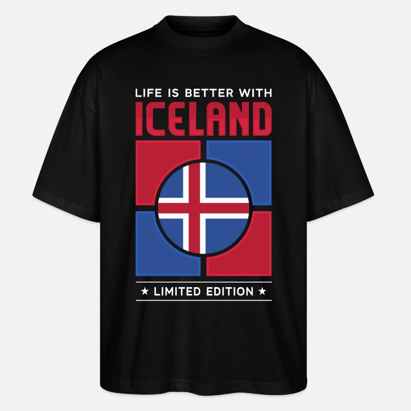 Island - Stanley/Stella Oversized Unisex Bio T-Shirt Blaster 2.0 - Schwarz