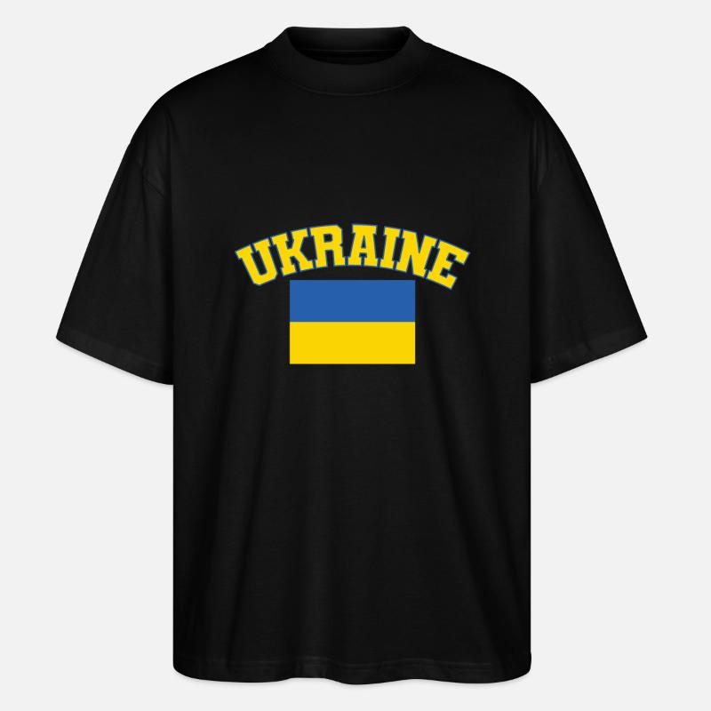 Drapeau de l’Ukraine, Ukraine - T-shirt bio Blaster 2.0 coupe oversize Stanley/Stella Unisexe - noir