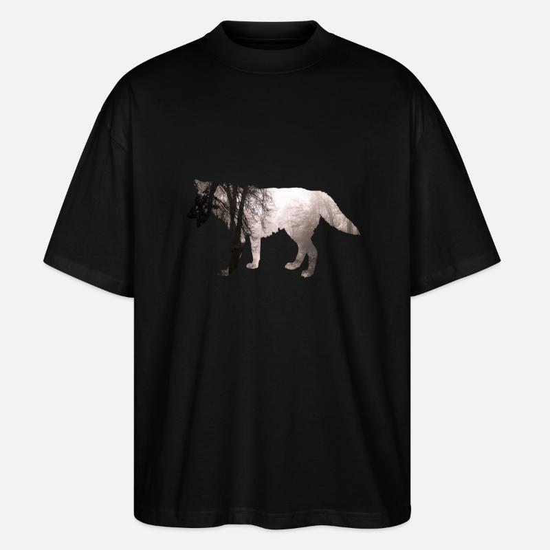 Wolf - Stanley/Stella Oversized Unisex Bio T-Shirt Blaster 2.0 - Schwarz