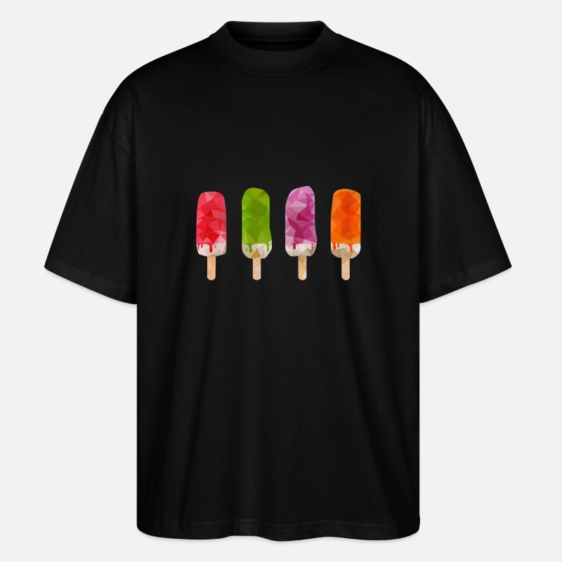 Low Poly Popsicle - Stanley/Stella Oversized Unisex Bio T-Shirt Blaster 2.0 - Schwarz