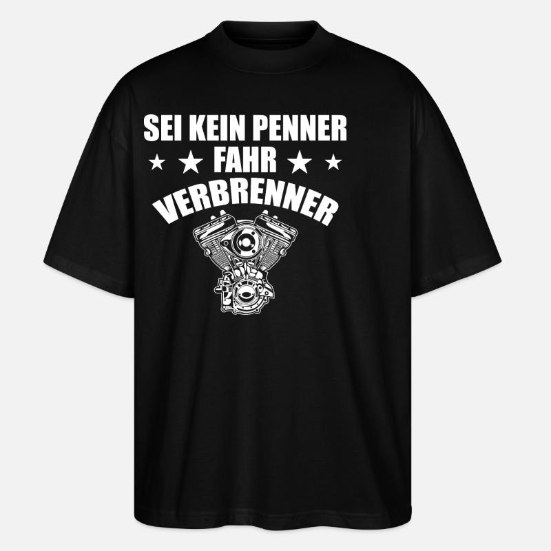Combustion Engine Car Saying - Stanley/Stella Oversized Unisex Organic T-shirt Blaster 2.0 - black