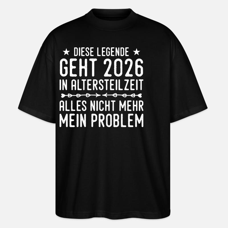 Retraite partielle 2026 - T-shirt bio Blaster 2.0 coupe oversize Stanley/Stella Unisexe - noir