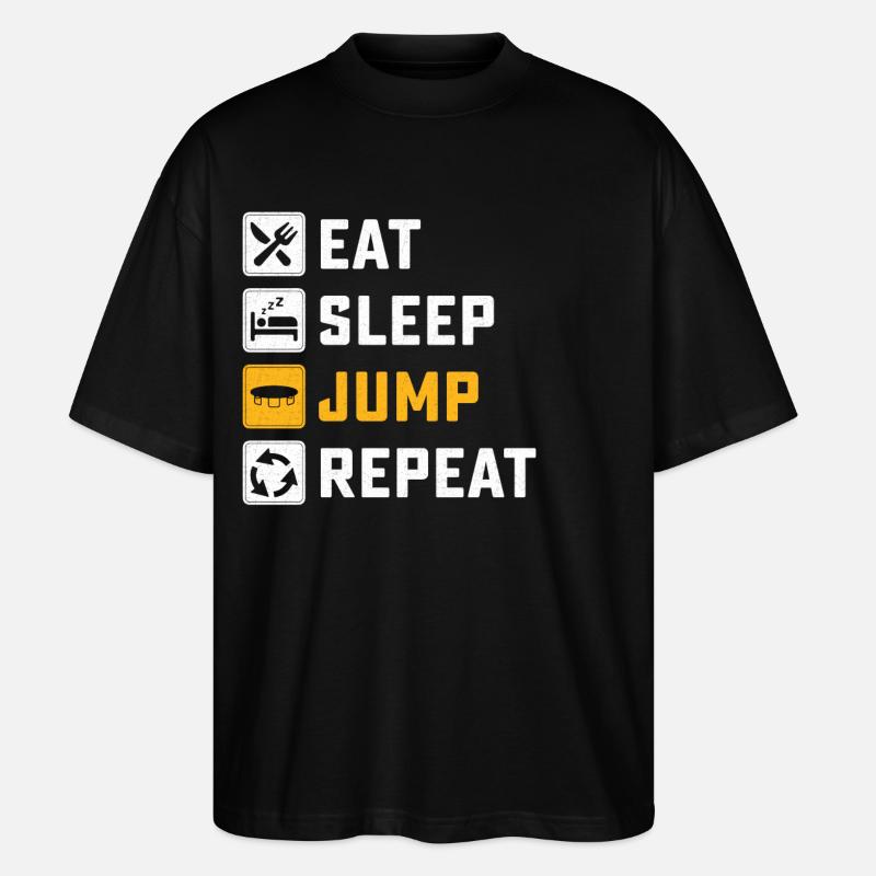 Trampolin - Stanley/Stella Oversized Unisex Bio T-Shirt Blaster 2.0 - Schwarz