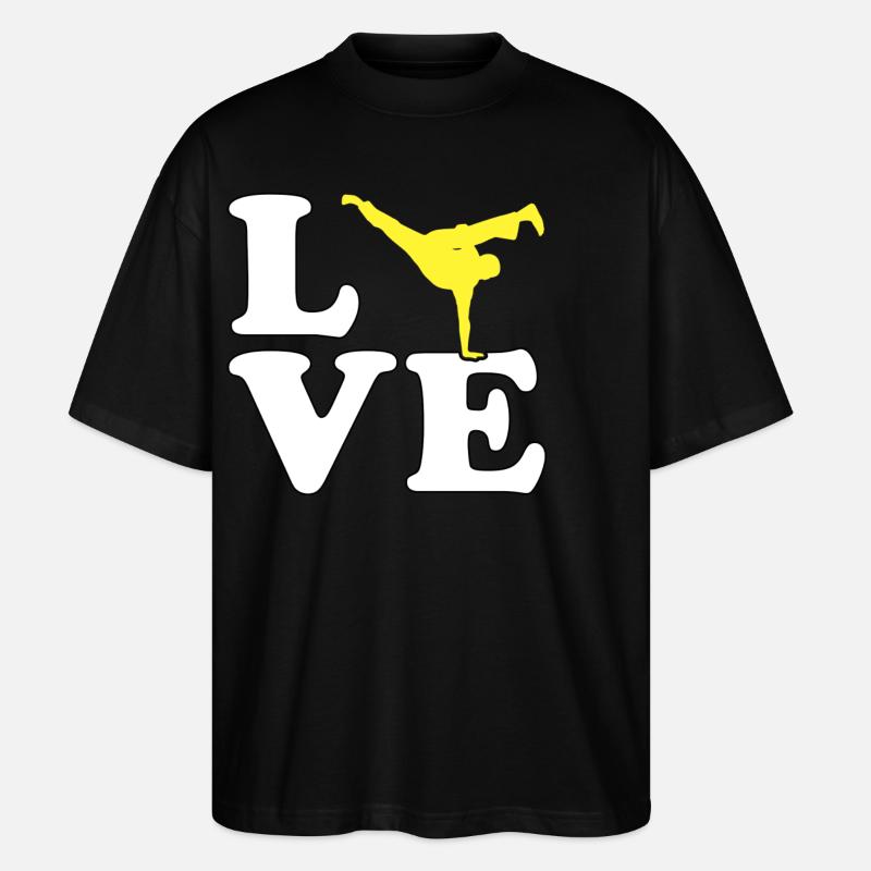Capoeira Liebe - Stanley/Stella Oversized Unisex Bio T-Shirt Blaster 2.0 - Schwarz