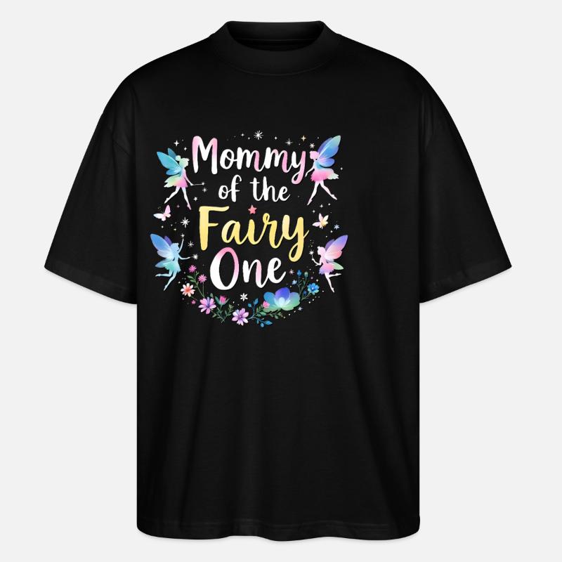 Mama der Fee - Stanley/Stella Oversized Unisex Bio T-Shirt Blaster 2.0 - Schwarz