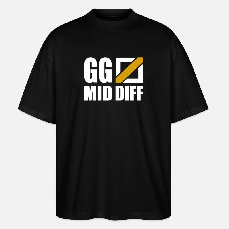 GG Mid Diff Gamer Gaming - Stanley/Stella Oversized Unisex Bio T-Shirt Blaster 2.0 - Schwarz