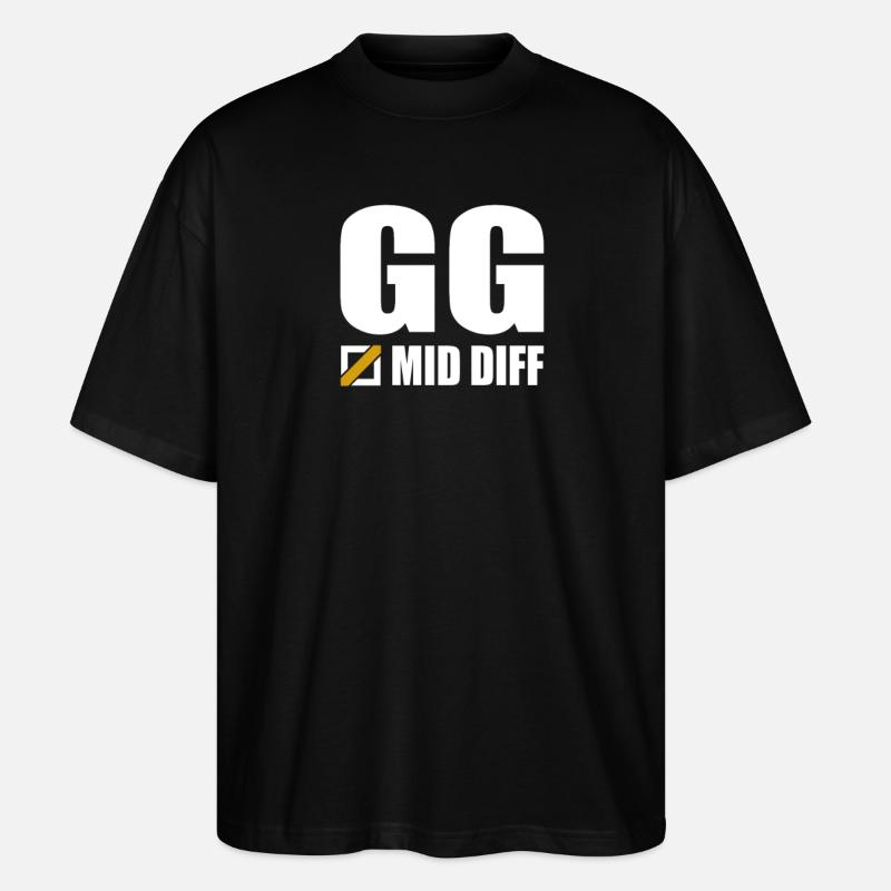 GG Mid Diff Gamer Gaming - Stanley/Stella Oversized Unisex Bio T-Shirt Blaster 2.0 - Schwarz