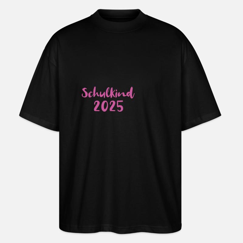 Schulkind 2025 - Stanley/Stella Oversized Unisex Bio T-Shirt Blaster 2.0 - Schwarz