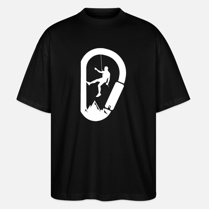 Carabiner Climber - Stanley/Stella Oversized Unisex Organic T-shirt Blaster 2.0 - black