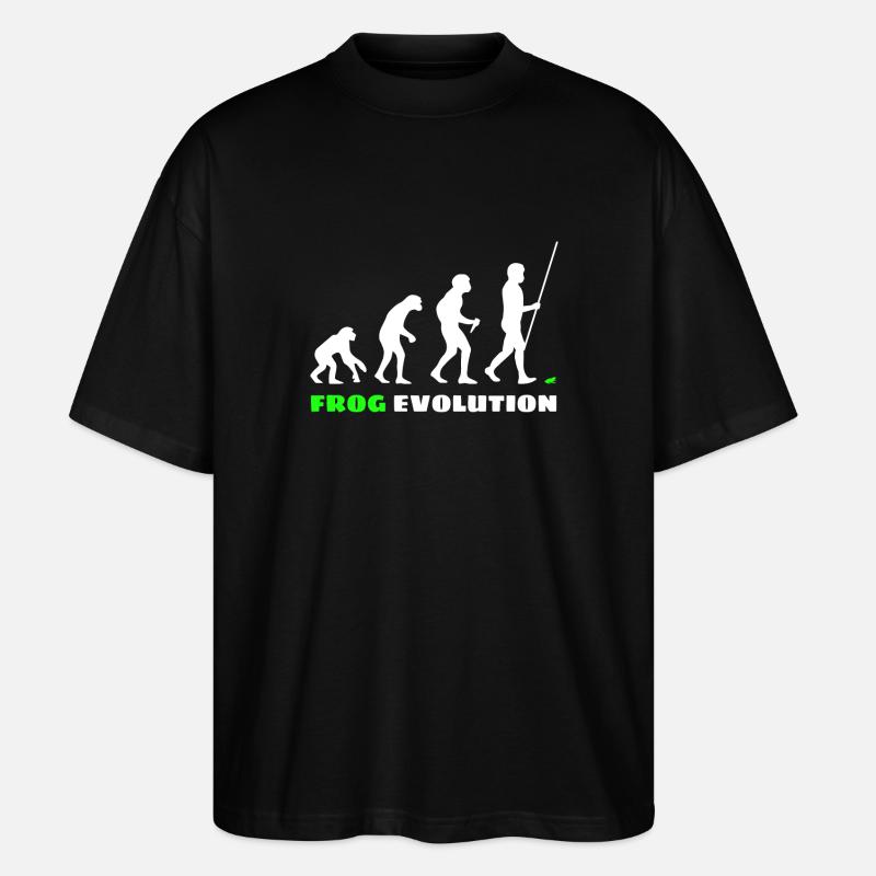 Frog Evolution - Stanley/Stella Oversized Unisex Organic T-shirt Blaster 2.0 - black