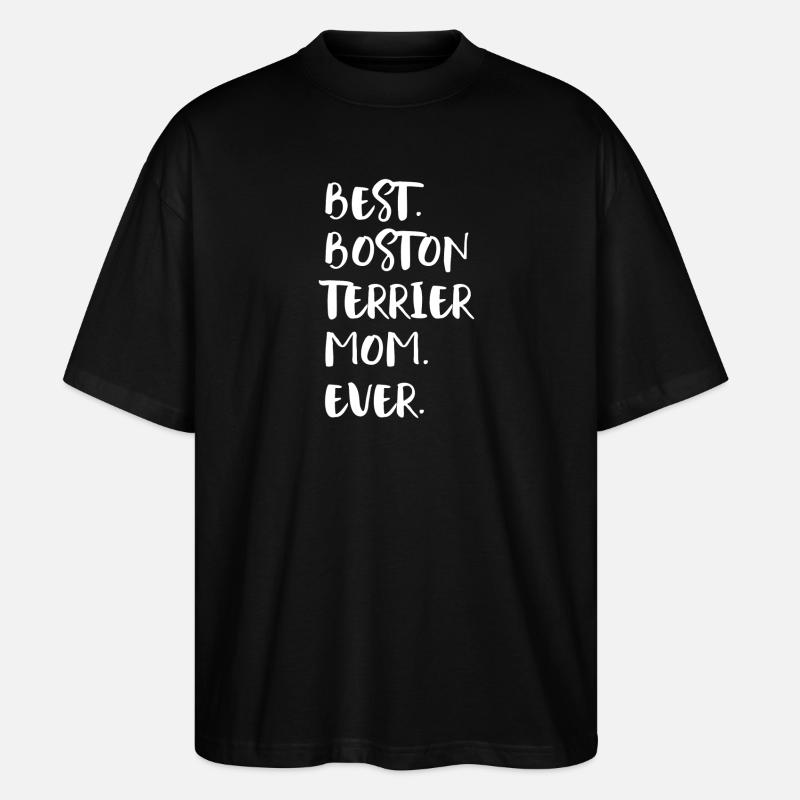 Boston Terrier - T-shirt bio Blaster 2.0 coupe oversize Stanley/Stella Unisexe - noir