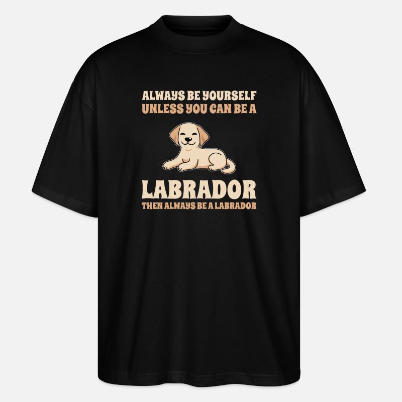 Labrador - Stanley/Stella Oversized Unisex Organic T-shirt Blaster 2.0 - black
