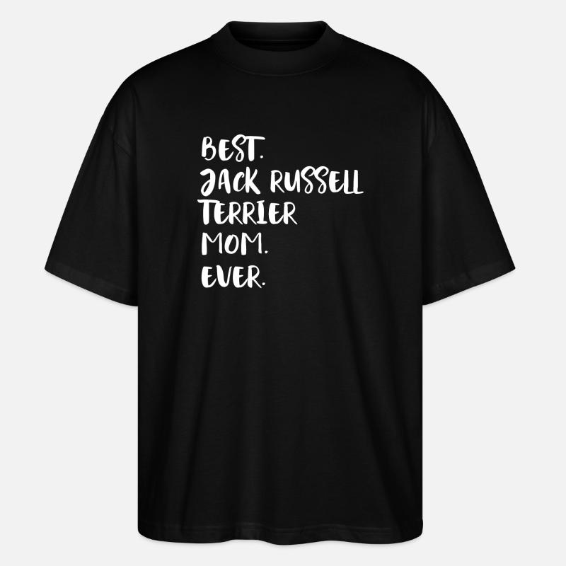 Jack Russell Terrier - Stanley/Stella Oversized Unisex Organic T-shirt Blaster 2.0 - black