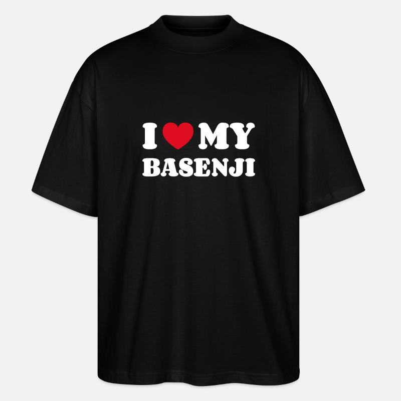 J’aime mon Basenji - T-shirt bio Blaster 2.0 coupe oversize Stanley/Stella Unisexe - noir