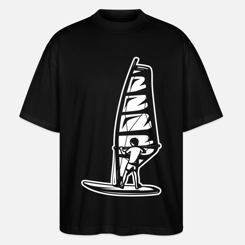 Windsurfer Junge - Stanley/Stella Oversized Unisex Bio T-Shirt Blaster 2.0 - Schwarz