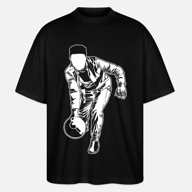 Dessin de bowling - T-shirt bio Blaster 2.0 coupe oversize Stanley/Stella Unisexe - noir