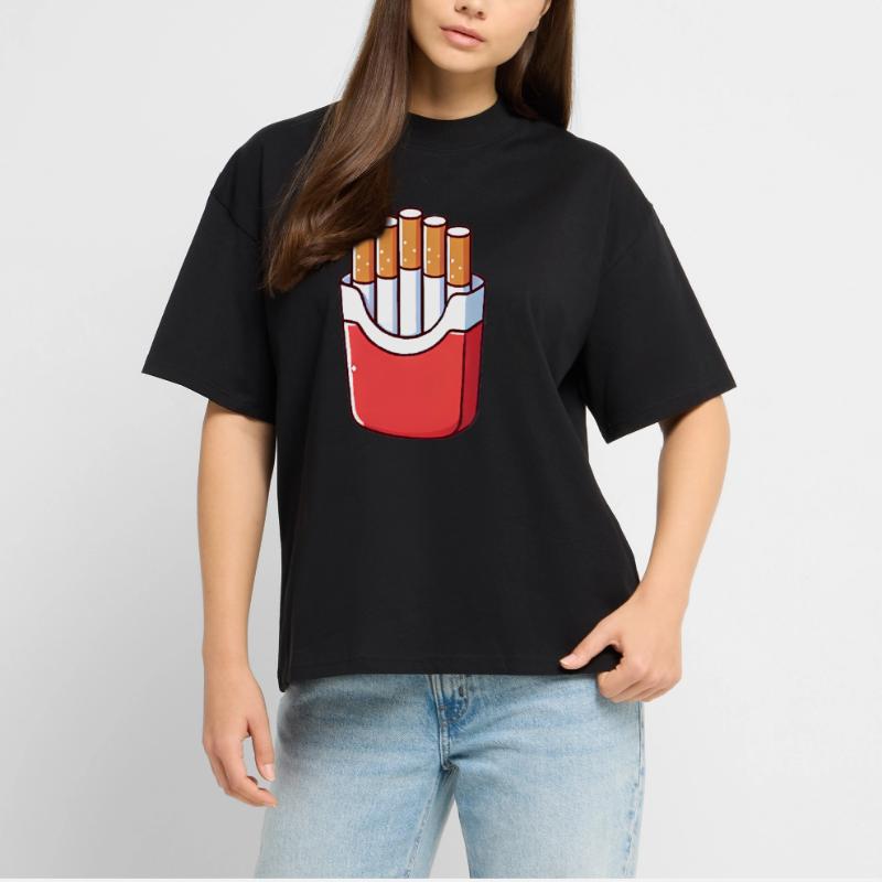 Frites de Doom Cigarette Illustration T-shirt bio Blaster 2.0 coupe oversize Stanley/Stella Unisexe