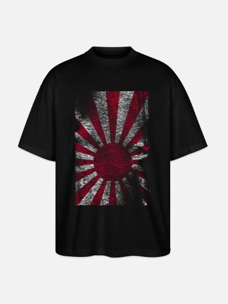 Japan flag history - Stanley/Stella Oversized Unisex Organic T-shirt Blaster 2.0 - black