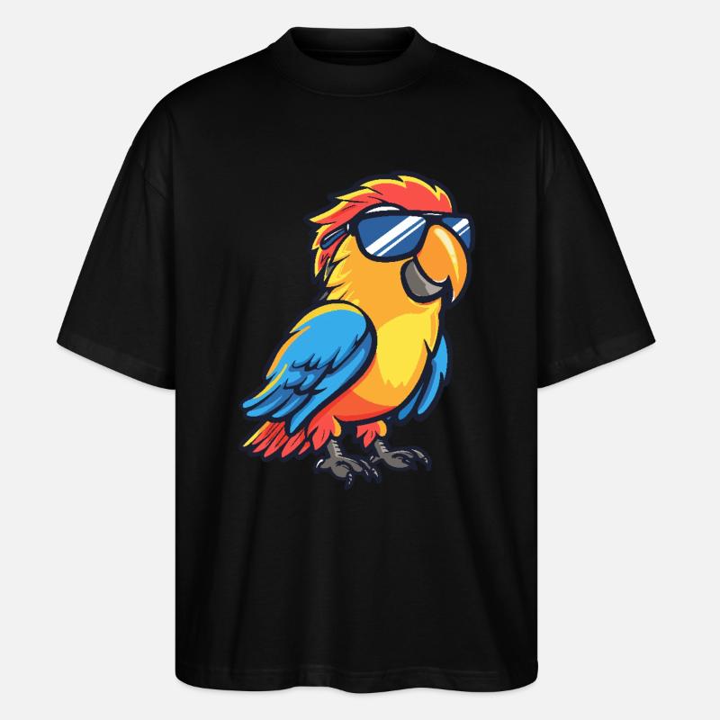 Papagai Bande dessinée cool - T-shirt bio Blaster 2.0 coupe oversize Stanley/Stella Unisexe - noir