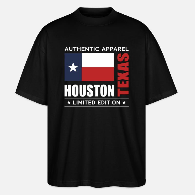 Houston - Stanley/Stella Oversized Unisex Bio T-Shirt Blaster 2.0 - Schwarz