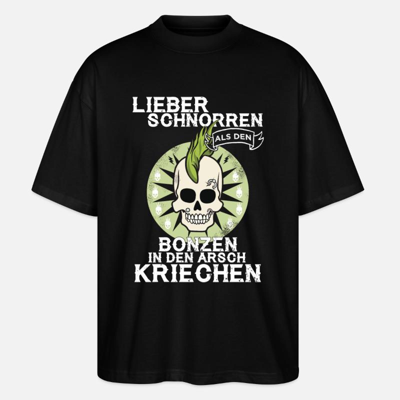 PUNK - Arsch kriechen - Stanley/Stella Oversized Unisex Bio T-Shirt Blaster 2.0 - Schwarz