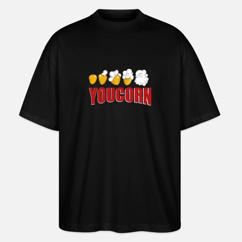 Popcorn Spruch - Stanley/Stella Oversized Unisex Bio T-Shirt Blaster 2.0 - Schwarz